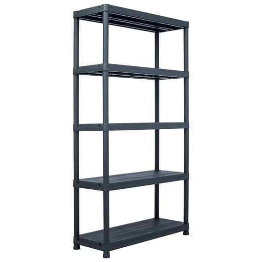 Berkfield Storage Shelf Rack Black 250 kg 80x40x180 cm Plastic