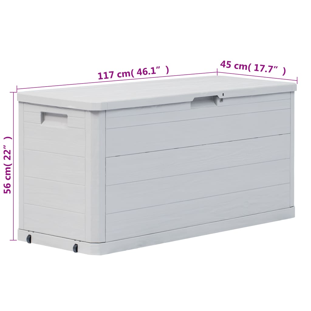 Berkfield Garden Storage Box 280 L Light Grey