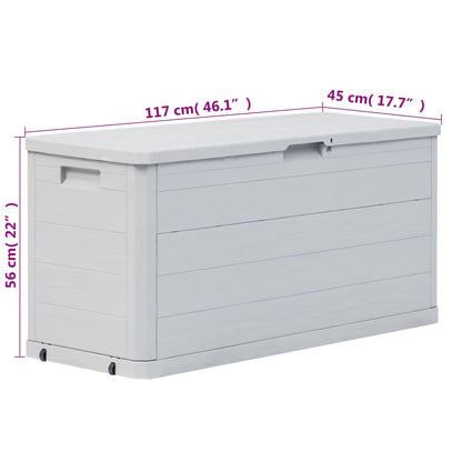 Berkfield Garden Storage Box 280 L Light Grey