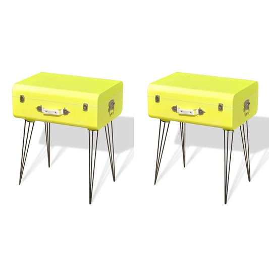 Berkfield Bedside Cabinets 2 pcs 49.5x36x60 cm Yellow