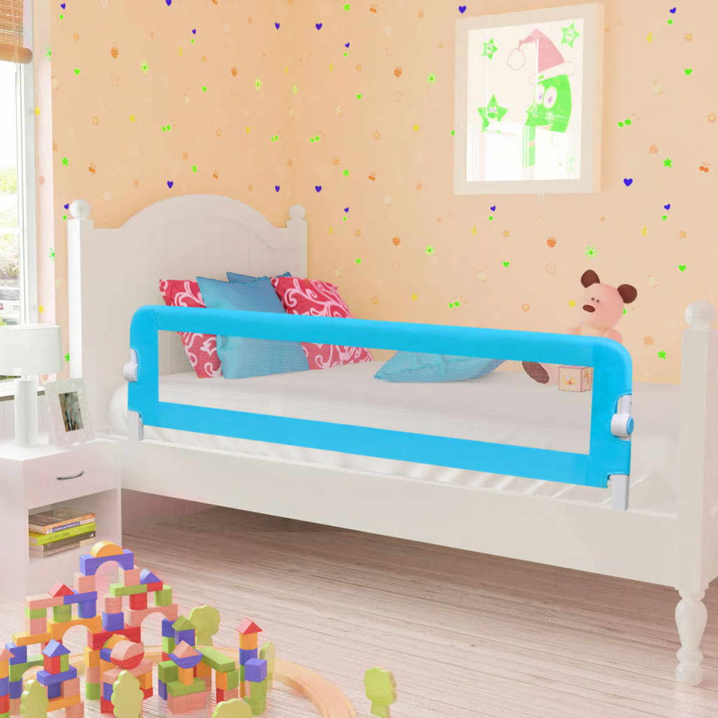 Berkfield Toddler Safety Bed Rail 2 pcs Blue 150x42 cm