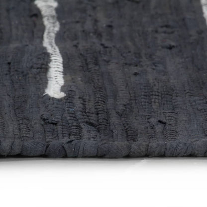 Berkfield Hand-woven Chindi Rug Cotton 120x170 cm Anthracite