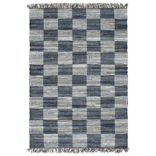 Berkfield Hand-woven Chindi Rug Denim 80x160 cm Blue