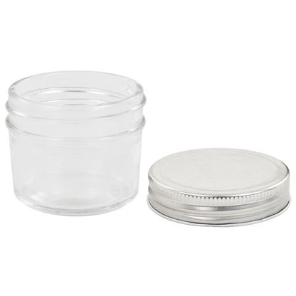 Berkfield Glass Jam Jars with Silver Lids 96 pcs 110 ml