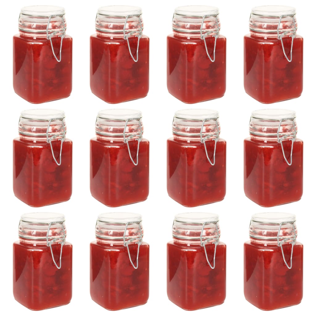 Berkfield Glass Jam Jars with Lock 12 pcs 260 ml