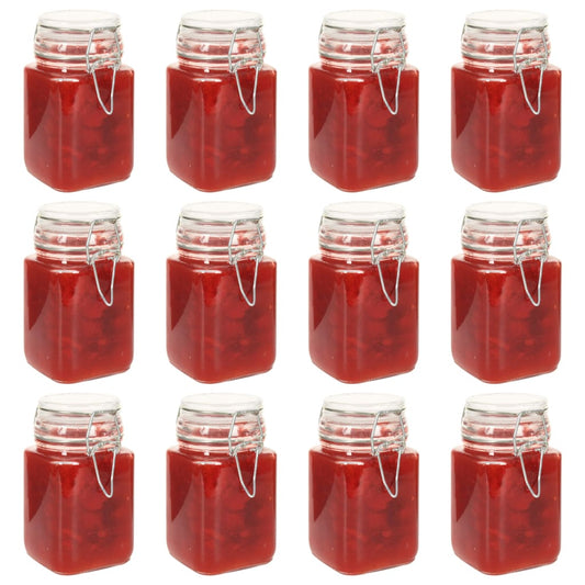 Berkfield Glass Jam Jars with Lock 12 pcs 260 ml