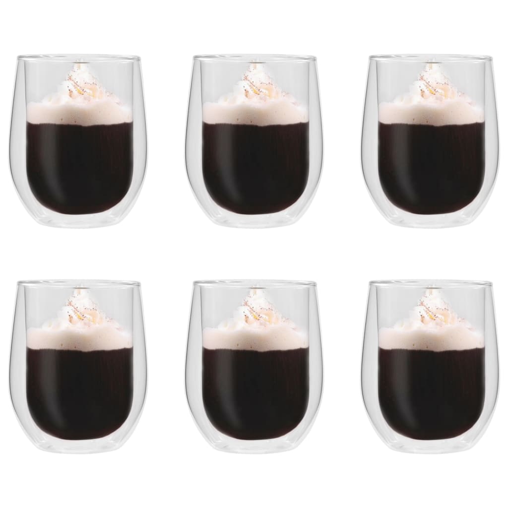 Berkfield Double Wall Tea Glasses 6 pcs 320 ml