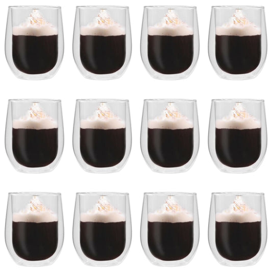 Berkfield Double Wall Tea Glasses 12 pcs 320 ml