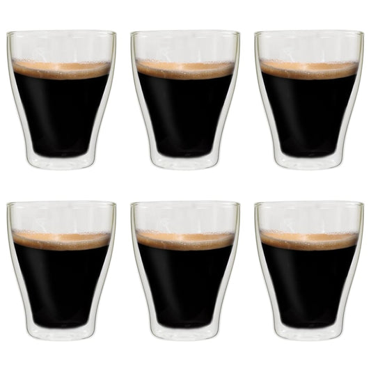 Berkfield Double Wall Latte Macchiato Glasses 6 pcs 370 ml
