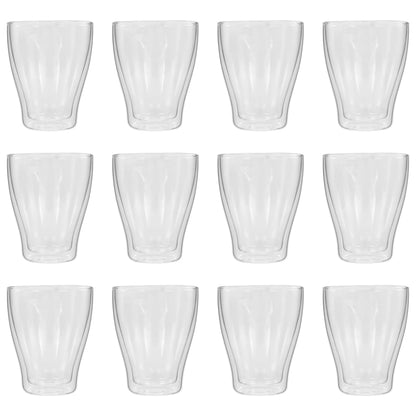 Berkfield Double Wall Latte Macchiato Glasses 12 pcs 370 ml