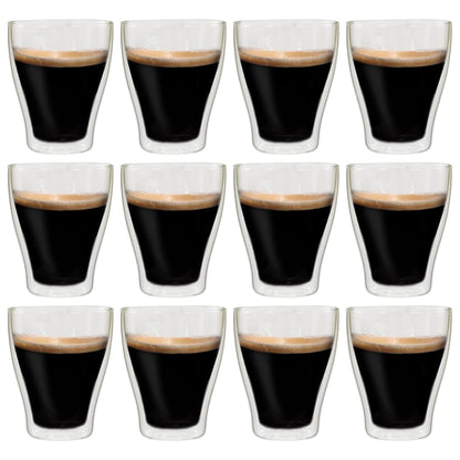 Berkfield Double Wall Latte Macchiato Glasses 12 pcs 370 ml
