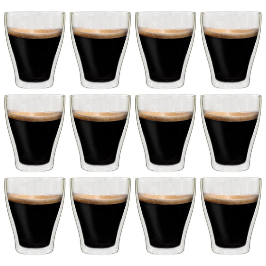 Berkfield Double Wall Latte Macchiato Glasses 12 pcs 370 ml