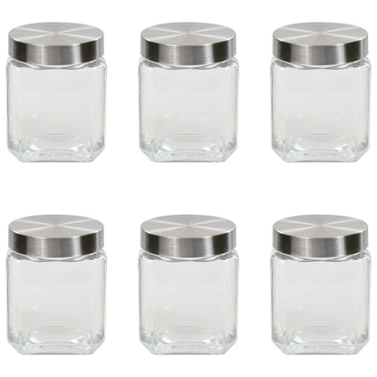 Berkfield Storage Jars with Silver Lid 6 pcs 1200 ml