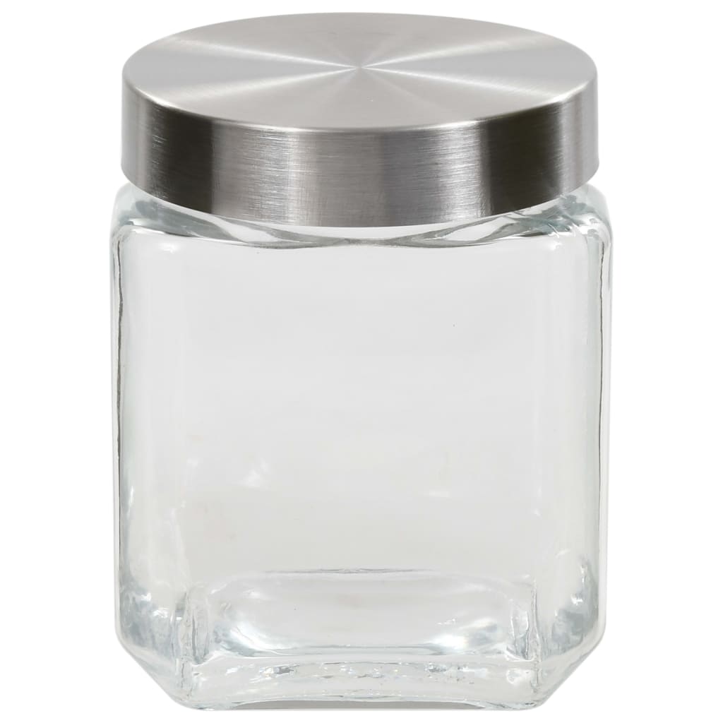 Berkfield Storage Jars with Silver Lid 6 pcs 1200 ml