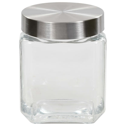 Berkfield Storage Jars with Silver Lid 6 pcs 1200 ml