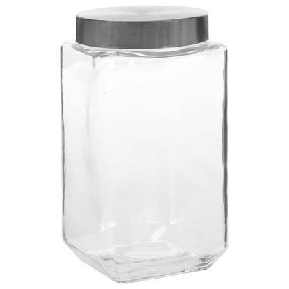 Berkfield Storage Jars with Silver Lid 6 pcs 2100 ml