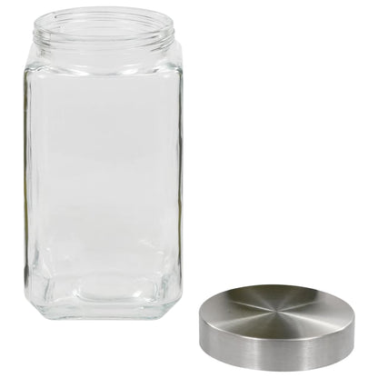 Berkfield Storage Jars with Silver Lid 6 pcs 2100 ml