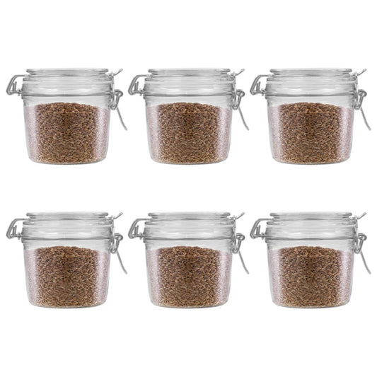 Berkfield Storage Jars with Clip Closure 6 pcs 340 ml