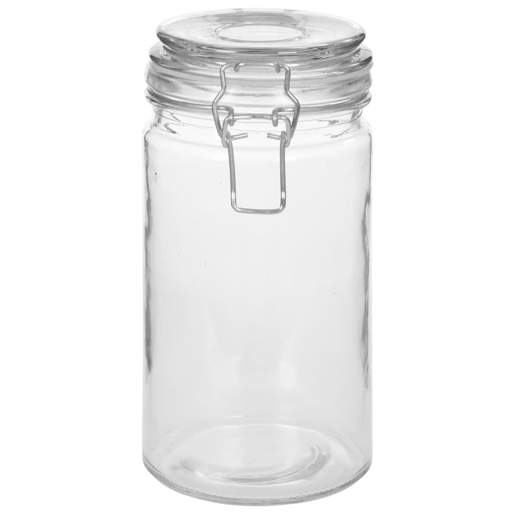 Berkfield Storage Jars with Clip Closure 6 pcs 1000 ml
