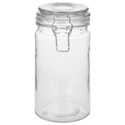 Berkfield Storage Jars with Clip Closure 6 pcs 1000 ml