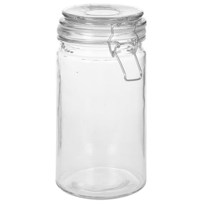 Berkfield Storage Jars with Clip Closure 6 pcs 1000 ml