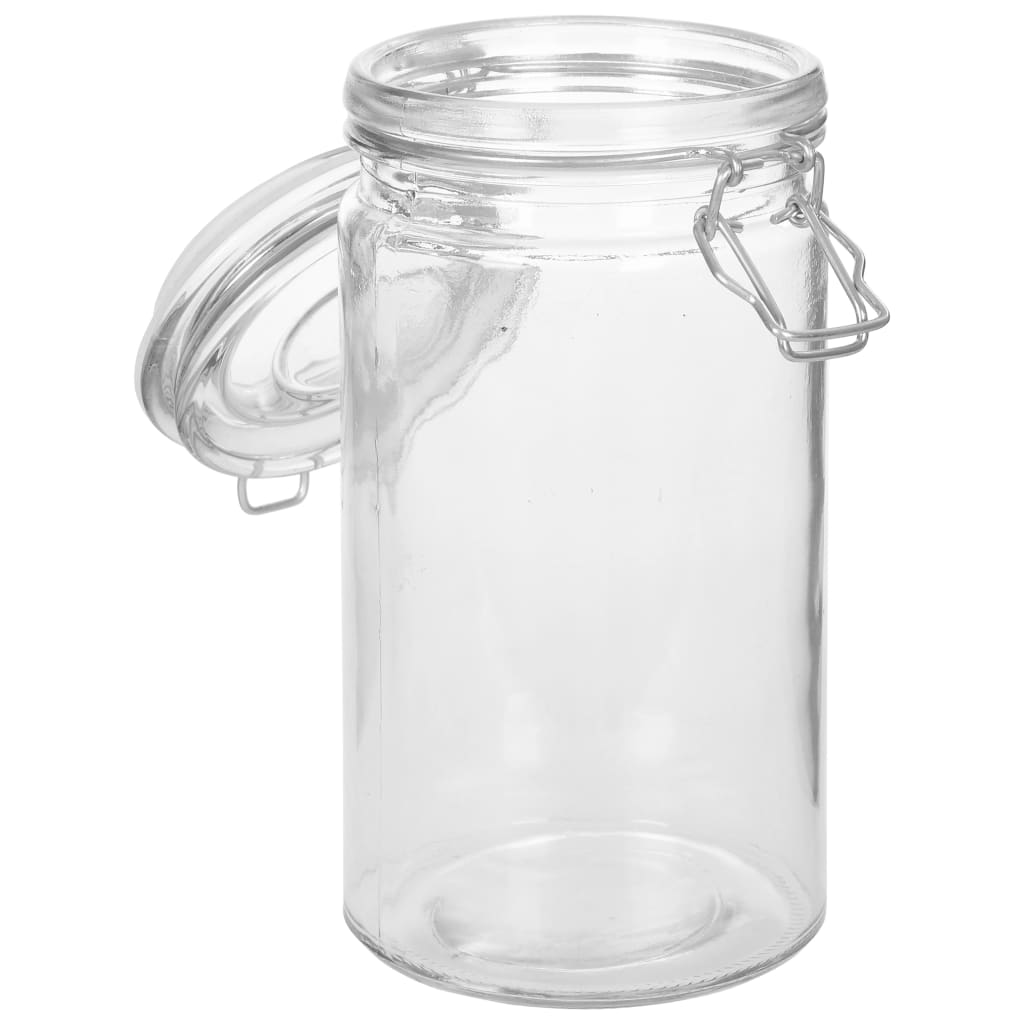 Berkfield Storage Jars with Clip Closure 6 pcs 1000 ml