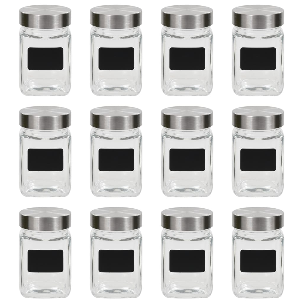 Berkfield Storage Jars with Sticker 12 pcs 300 ml