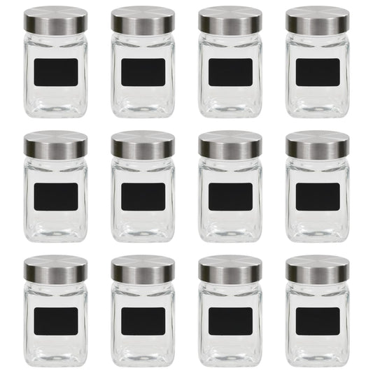 Berkfield Storage Jars with Sticker 12 pcs 300 ml