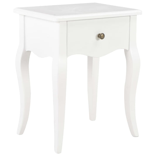 Berkfield Nightstand White 40x30x50 cm Solid Pine Wood