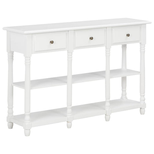 Berkfield Console Table White 120x30x76 cm MDF