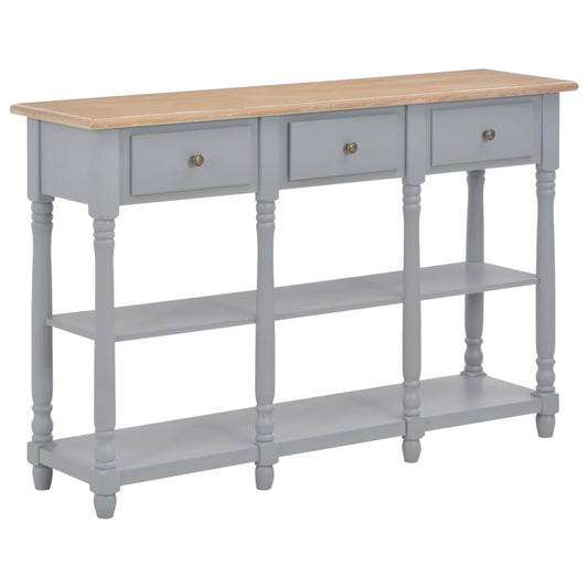 Berkfield Console Table Grey 120x30x76 cm MDF