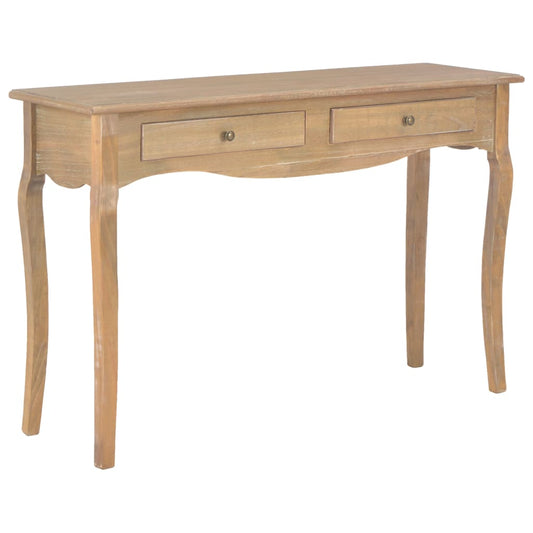 Berkfield Console Table with 2 Drawers 120x35x76 cm Solid Pine Wood