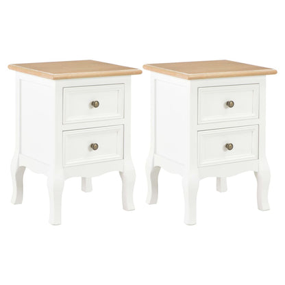 Berkfield Bedside Cabinet 2 pcs White 35x30x49 cm MDF