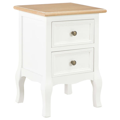 Berkfield Bedside Cabinet 2 pcs White 35x30x49 cm MDF