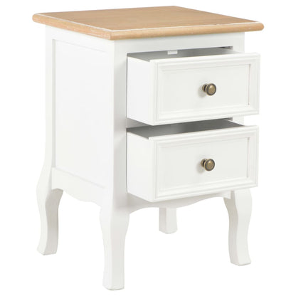 Berkfield Bedside Cabinet 2 pcs White 35x30x49 cm MDF