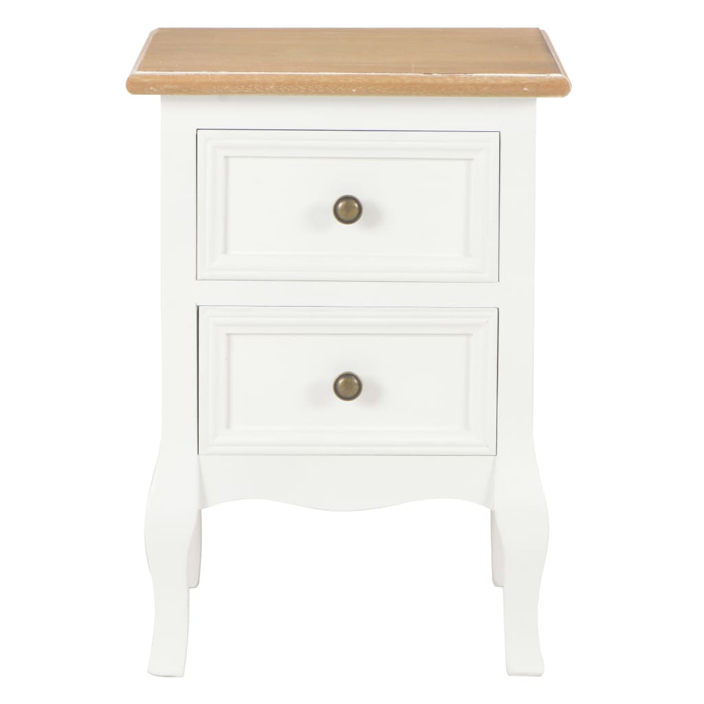 Berkfield Bedside Cabinet 2 pcs White 35x30x49 cm MDF