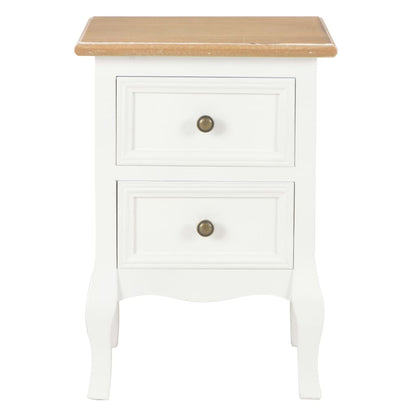 Berkfield Bedside Cabinet 2 pcs White 35x30x49 cm MDF