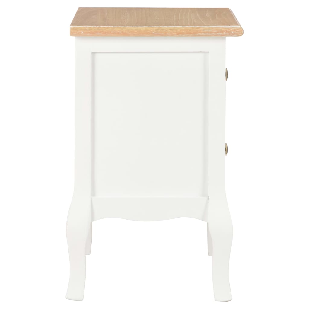 Berkfield Bedside Cabinet 2 pcs White 35x30x49 cm MDF