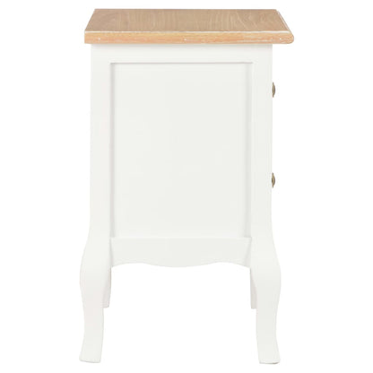 Berkfield Bedside Cabinet 2 pcs White 35x30x49 cm MDF