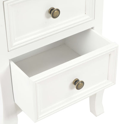 Berkfield Bedside Cabinet 2 pcs White 35x30x49 cm MDF