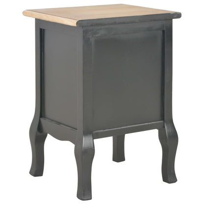 Berkfield Bedside Cabinet Black 35x30x49 cm MDF
