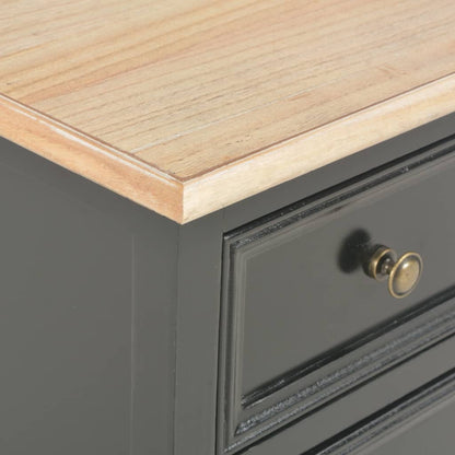 Berkfield Bedside Cabinet Black 35x30x49 cm MDF