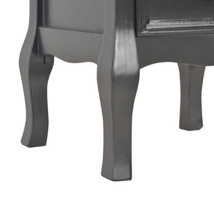 Berkfield Bedside Cabinet Black 35x30x49 cm MDF
