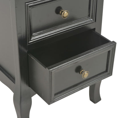 Berkfield Bedside Cabinet Black 35x30x49 cm MDF