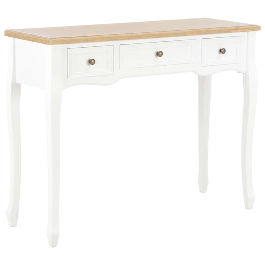 Berkfield Dressing Console Table with 3 Drawers White
