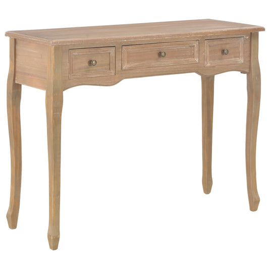 Berkfield Dressing Console Table with 3 Drawers Brown
