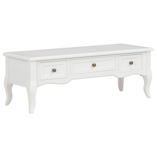 Berkfield TV Cabinet White 100x35x35 cm Wood