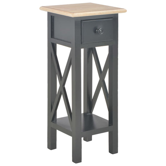 Berkfield Side Table Black 27x27x65.5 cm Wood