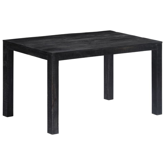 Berkfield Dining Table Black 140x80x76 cm Solid Mango Wood