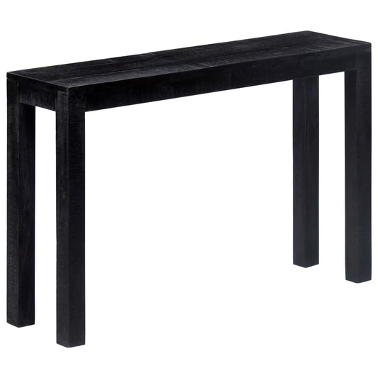 Berkfield Console Table Black 118x30x76 cm Solid Mango Wood